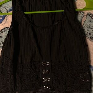 Black Corset Crop Top🙊